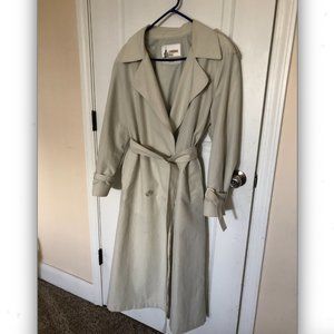London Fog Double Breasted Trench Coat Size 10